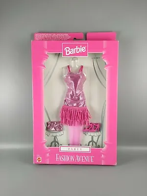 Buy Barbie - Fashion Avenue Party Style Pink Frilly Dress Mattel 1998 • 34.99£