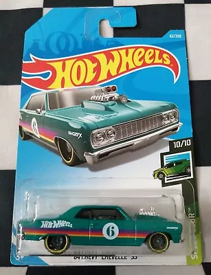 Buy 2018 Hot Wheels 64 Chevy Chevelle SS Speed Blur Long Card 62/250 #10/10 • 3.49£