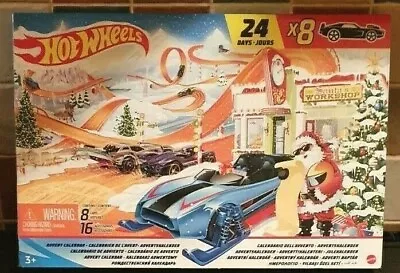 Buy NEW HOT WHEELS ADVENT CALENDAR WITH 24 SURPRISES INCL. 8 X 1:64 SCALE MODEL CARS • 15.99£