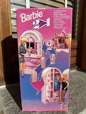 Buy Barbie 2 In 1 Wardrobe TV Cabinet & Cabinet Ref 11420 Made In Italy • 214.19£