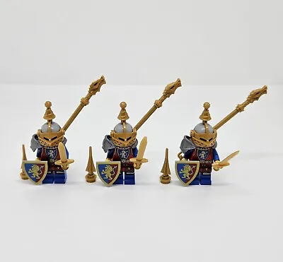 Buy Lego Lion Knight Castle Minifigure Army Kings Queens Guard X3 New (e8) • 29.99£