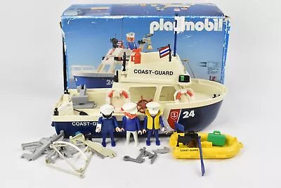 Buy Playmobil System Coast Guard Boat In Box 1989 No. 3599 Possibly Incomplete • 29.99£