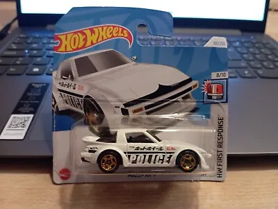 Buy 2024 Hot Wheels - Mazda Rx-7   White  Police      Short Card 1/64 Aprox*new* • 11.99£