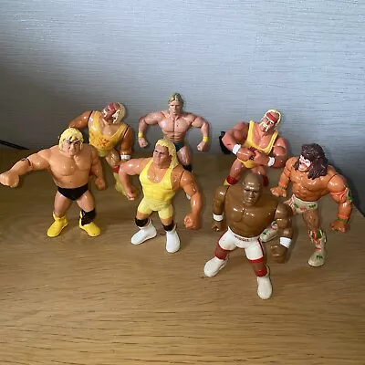 Buy Vintage WWF Hasbro Wrestlers Wrestling Figures X7 1990's Hulk Hogan Etc Look • 43.80£