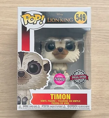 Buy Funko Pop Disney The Lion King Timon Flocked #549 + Free Protector • 14.99£
