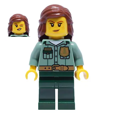 Buy LEGO Park Ranger - Female, Sand Green Shirt Cty1528 From 60394 - NEW • 4.29£