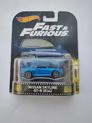 Buy Hot Wheels Fast & Furious Nissan Skyline GT-R R34 Superstars Retro Entertainment • 35.99£