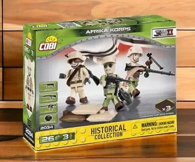 Buy COBI COB02034 Afrika Korps 3 Figurine Set (26PCS)  World War 2 Army Figures Toy • 8.72£