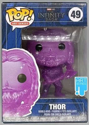 Buy #49 Thor - Art Series Marvel The Infinity Saga Damaged Box Funko POP & Protector • 12.99£