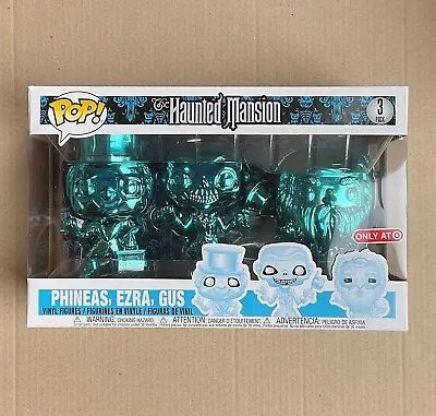 Buy Funko Pop Disney The Haunted Mansion Teal Chrome 3-Pack + Free Protector • 59.99£
