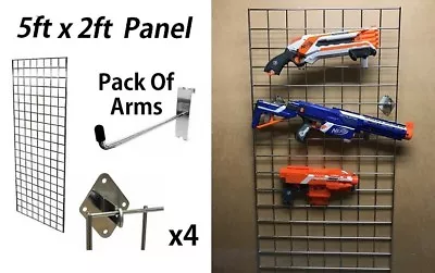 Buy Fits Nerf Gun Hanging Wall Display 5FT Childrens Bedroom Storage Kids Room New • 64£