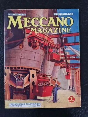 Buy 1930 Meccano Magazine #8 August 1930 Antique Toy Magazine Hornby • 2.57£