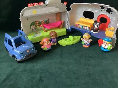 Buy Fisher Price Little People LIGHT UP LEARNING CAMPER+EXTRA FIGURES,Excellent Cond • 24.95£