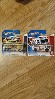 Buy Hot Wheels 2 Fire Engines 5 Alarm And Fire Eater New • 4£