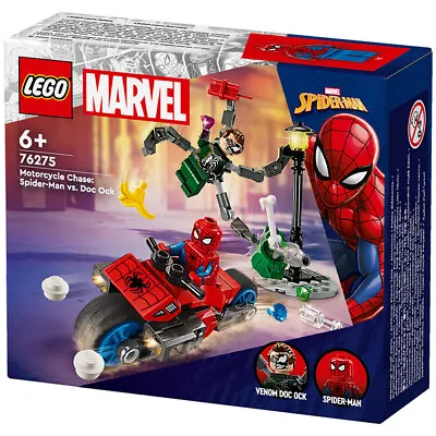 Buy LEGO Marvel Motorcycle Chase Spider-Man Doc Ock 76275 NEW 2024 • 12.99£