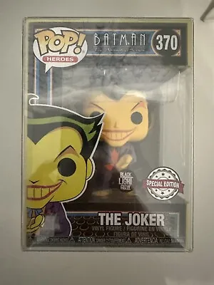 Buy Funko Pop! The Joker Blacklight #370 With P/Protector • 25£