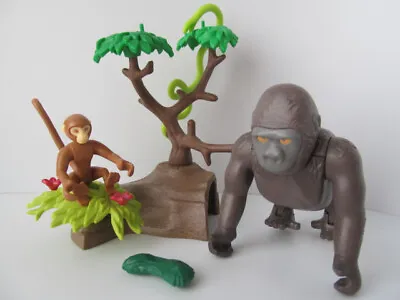 Buy Playmobil Zoo/Safari Animal & Scenery: Adult Gorilla, Monkey & Tree NEW • 12.99£