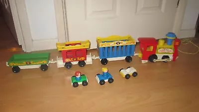 Buy Vintage Fisher Price Little People Circus Train  With Figures And Cars • 20£