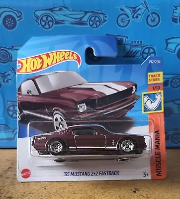 Buy HOT WHEELS 2022 192/250 '65 FORD MUSTANG 2+2 FASTBACK NEW ON CARD Burgundy • 2.80£