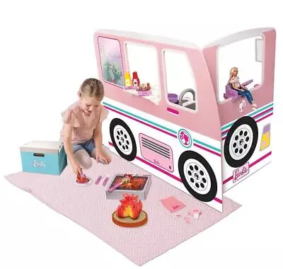 Buy Barbie Deluxe Wooden Campervan Pretend Play Playhouse With Accessories • 67.49£