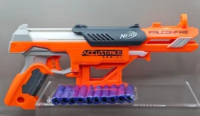 Buy Nerf Accustrike Series Falconfire Hand Gun Blaster With 10 New Darts • 8.99£