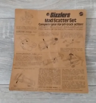 Buy Mattel Hot Wheels Sizzlers Mad Scatter Set  1971     INSTRUCTIONS ONLY • 14.99£