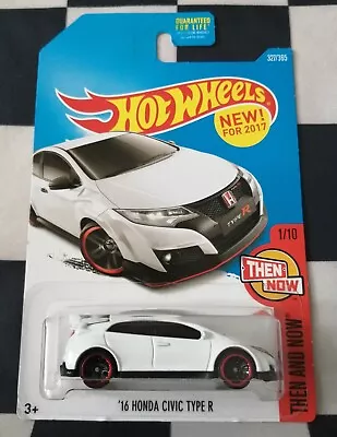 Buy  Hot Wheels 2017 New Model 16 Honda Civic Type R Then And Now Long Card 327/265  • 10.99£