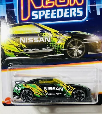 Buy Hot Wheels Nissan GT-R R35 NEON SPEEDERS 2017 Black Green Yellow New Carded • 6.90£