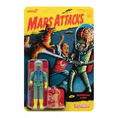 Buy Mars Attacks Destroying A Dog  ReAction Figure  3.75  Super7 ReAction Figure • 19.75£