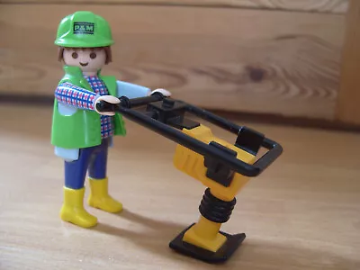 Buy Playmobil 100% Complete Set 3271 Construction Worker With Compactor • 10.95£