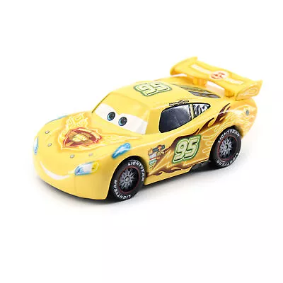 Buy Disney Pixar Cars Original NO.95 Neon Yellow Mcqueen Die-cast Model Toy Car Gift • 6.39£