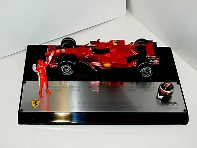 Buy Ferrari F1 Raikkonen World Champion 2007 #6 Figure Helmet Hotwheels M0551 1:18 • 206.77£