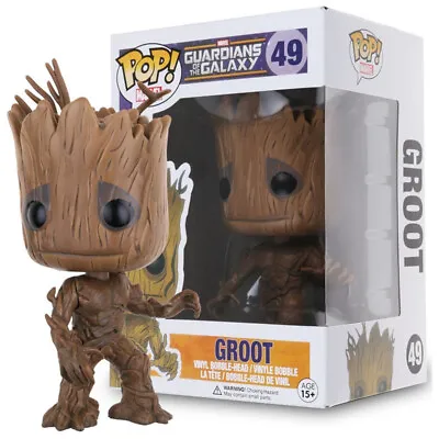 Buy Cute Funko POP Bobble Head Guardians Of The Galaxy Groot Action Figures Kids Toy • 12.83£