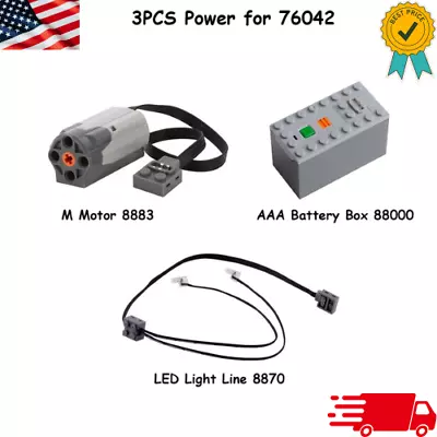 Buy 3PCS MOC For 76042 M Motor 8883 LED Light Line 8870 AAA Battery Box 88000 • 22.44£