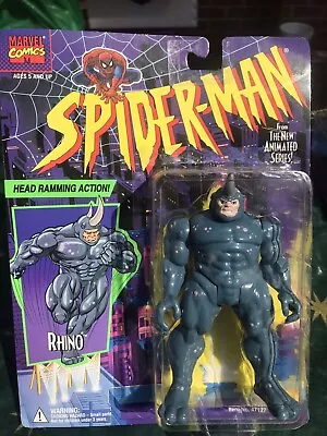 Buy Spider-Man Animated Series Rhino Action Figure By Toybiz • 20£