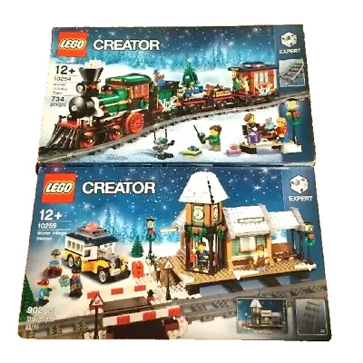Buy LEGO 10254 Winter Holiday Train 10259 Winter Village Station Set CREATOR EXPERT • 407.59£
