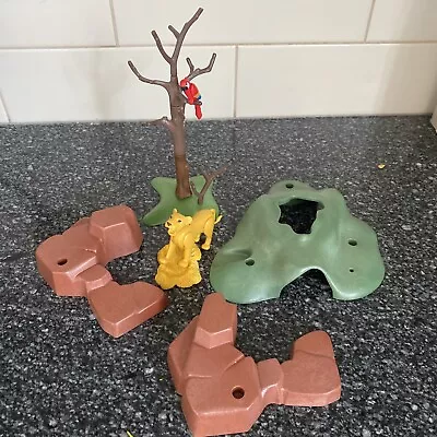 Buy Playmobil Zoo Spares Rocks Lion Tree With Parrot VGC • 6.40£