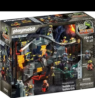 Buy Playmobil -Dinosaur Mine Playset Jurassic Animal Era Kids 70361 - New Sealed Box • 27.50£
