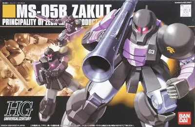 Buy Bandai HGUC Mobile Suit Gundam Zaku I MS-05B Gundam Model Kit Black Tri-Stars • 26.99£