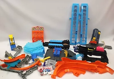 Buy HOT WHEELS Playset Bundle Various Track Pieces From Mixed Sets W/ 3 Cars - E39 • 9.99£