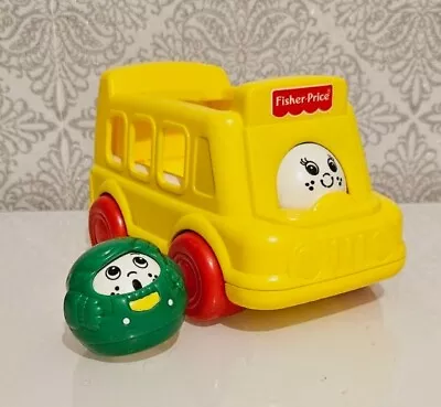 Buy Vintage Fisher Price Roll-A-Round School Bus And Roller Balls Baby/Toddler Toy • 9.99£