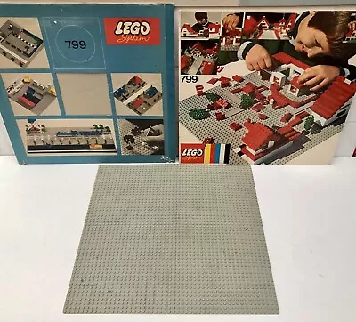 Buy LEGO 799 Large Grey Plate Baseplate 50x50 Pinons, 1964 - Correct + Packaging • 25.69£