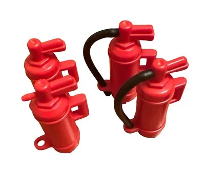 Buy X 4 Playmobil Vintage Red Fire Extinguisher Police Gas Station Works • 4£