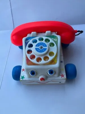 Buy Vintage Fisher Price - Pull Along Chatter Phone - #747 Made In UK • 11.99£