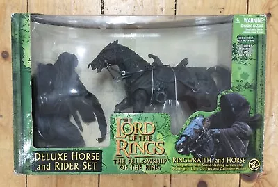 Buy Lord Of The Rings RINGWRAITH Deluxe Horse And Rider Set ToyBiz GREEN BOX BNIB • 44.99£