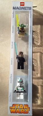 Buy Lego Star Wars Magnet Set 851229 Yoda Anakin + RARE GREEN CLONE TROOPER 2005 • 24.99£
