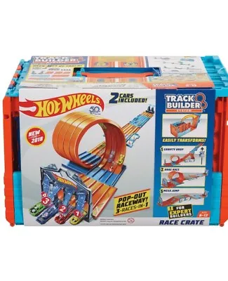 Buy Hot Wheels Action Builder Race Car Crate Double Loop Dash Playset • 30£