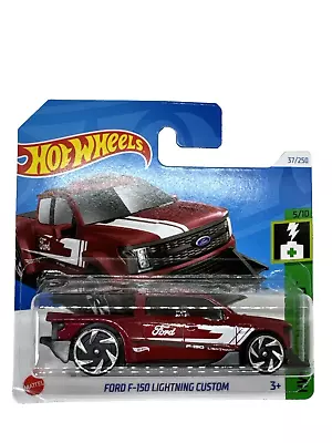 Buy Hot Wheels Ford F-150 Lightning Custom HW Green Speed Number 37 New And Unopened • 23.99£