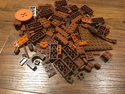 Buy Lego Bulk Job Lot Bundle Of Brown Bricks And Various Elements • 5.40£