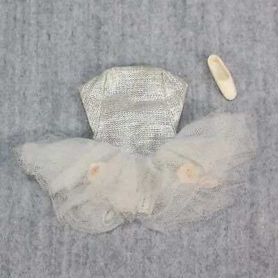 Buy Vintage 1960s BARBIE MATTEL Doll Ballerina #989 Silver Lame Tutu TLC Dress Only • 15.39£
